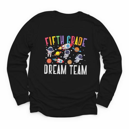Fifth Grade Dream Team Astronaut 5th Grade Back To School Youth Long Sleeve Tee - Savourry