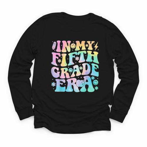 In My Fifth Grade Era Girl Tie Dye 5th Grade Back To School Youth Long Sleeve Tee - Savourry