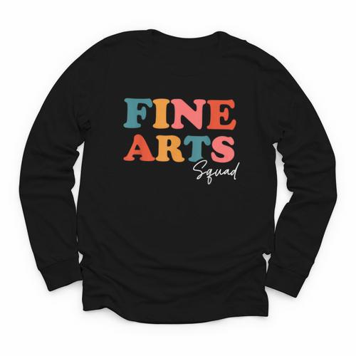 Fine Arts Squad Boho Cute Back To School Fine Arts Youth Long Sleeve Tee - Savourry