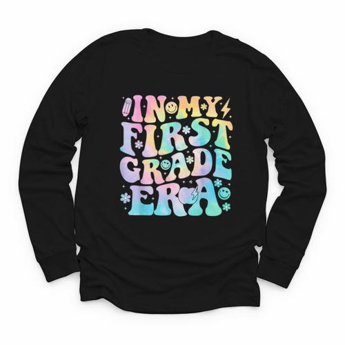 In My First Grade Era Girl Tie Dye 1st Grade Back To School Youth Long Sleeve Tee - Savourry