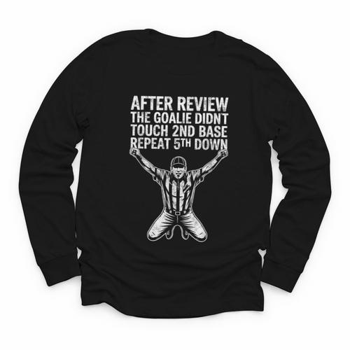 Football Baseball Soccer Referee Joke Tee Football Fan Youth Long Sleeve Tee - Sportilla