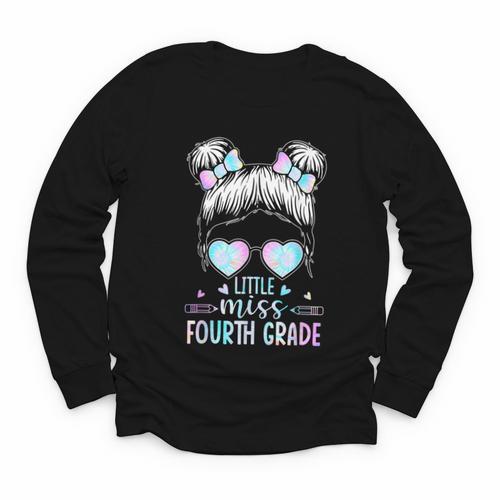 Fourth Grade Little Miss Back To School 4th Grade Little Youth Long Sleeve Tee - Savourry