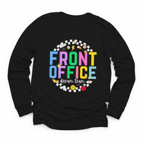 Front Office Squad Back To School Happy First Day Of School Youth Long Sleeve Tee - Savourry