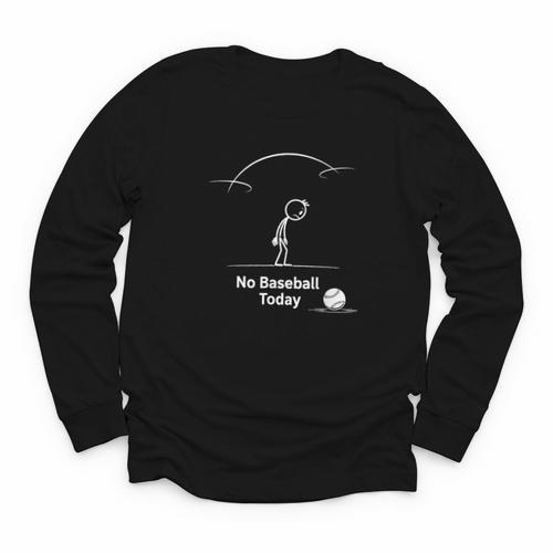 Game Day No Baseball Today Youth Long Sleeve Tee - Sportilla