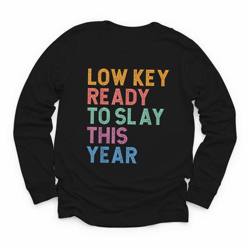 Gen Z Alpha Back To School Low Key Ready To Slay This Year Youth Long Sleeve Tee - Savourry