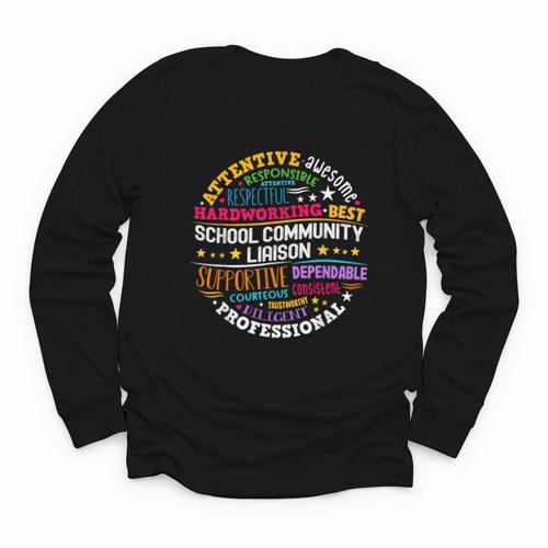 Groovy School Community Liaison Back To School Appreciation Youth Long Sleeve Tee - Savourry