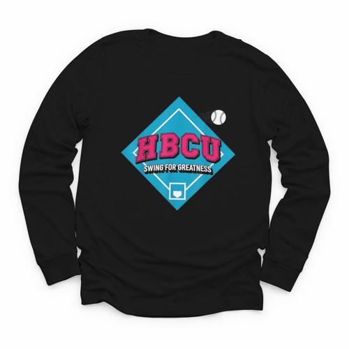 HBCU Swing For Greatness Baseball Softball College Apparel Youth Long Sleeve Tee - Sportilla
