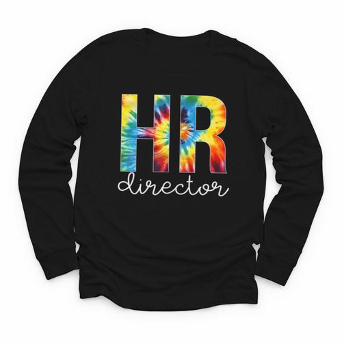 HR Director For Work Tie Dye Back To School Appreciation Day Youth Long Sleeve Tee - Savourry