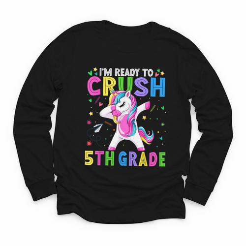 I'm Ready For Fifth Grade Back To School 5th Grade Girls Youth Long Sleeve Tee - Savourry