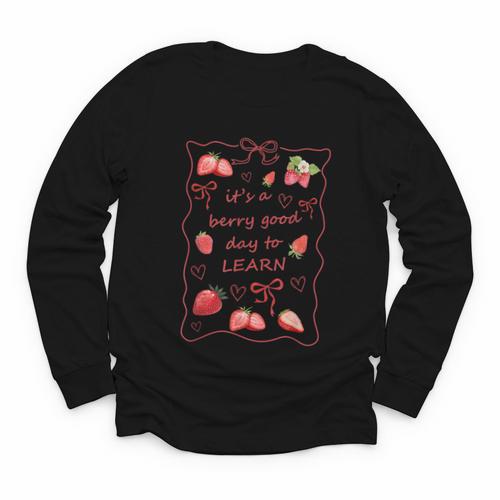 It's a Good Day To Learn Strawberry Back To School Youth Long Sleeve Tee - Savourry