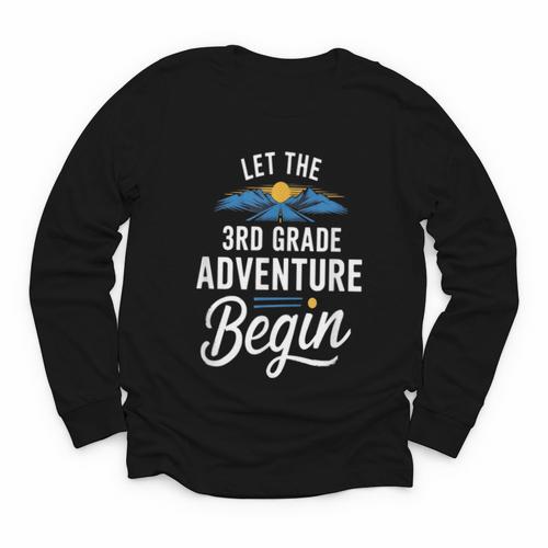 Let The 3rd Grade Adventure Begin Back To School Fun Youth Long Sleeve Tee - Savourry