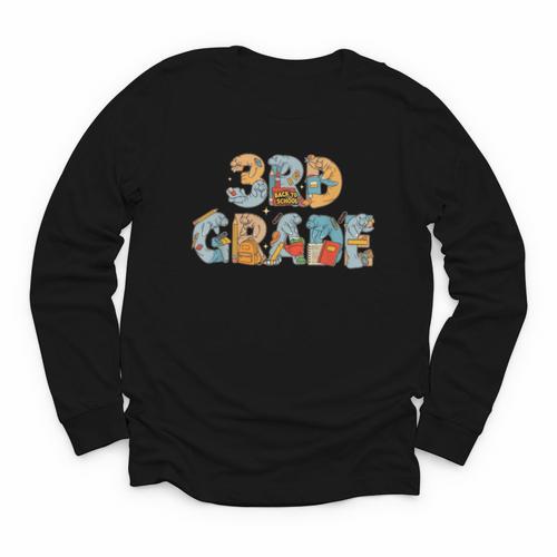 Manatee Third Grade Back To School Kids Boys Girls Youth Long Sleeve Tee - Savourry