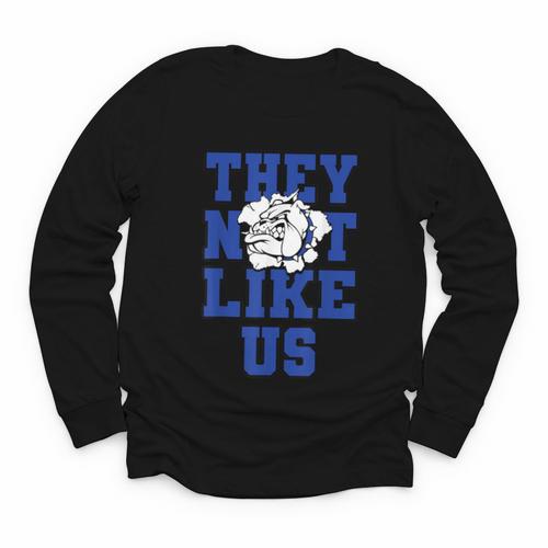 Not Like Bulldog Back To School Spirit B Youth Long Sleeve Tee - Savourry