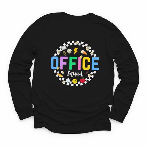 Office Squad Back To School Happy First Day Of School Youth Long Sleeve Tee - Savourry