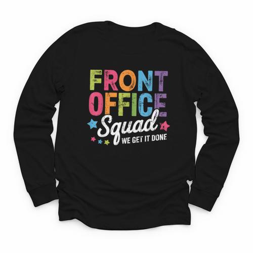 Office Squad We Get It Done Back To School Happy First Day Youth Long Sleeve Tee - Savourry
