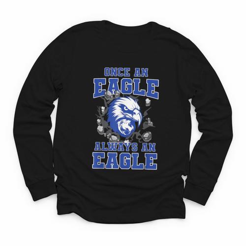 Once An Eagle Always An Eagle Back To School Spirit B Youth Long Sleeve Tee - Savourry