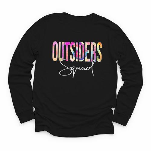 Outsiders Squad Tie Dye Back To School Women Appreciation Youth Long Sleeve Tee - Savourry