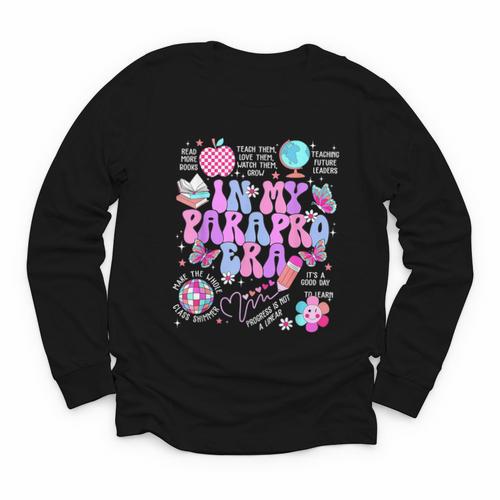 In My Parapro Era Paraprofessional First Day Back To School Youth Long Sleeve Tee - Savourry