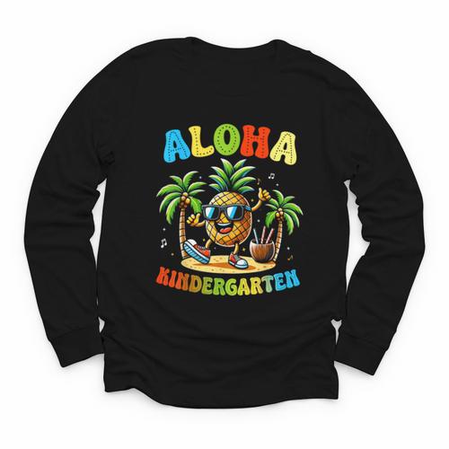 Pinapple Beach Back To School Day Aloha Kindergarten Youth Long Sleeve Tee - Savourry