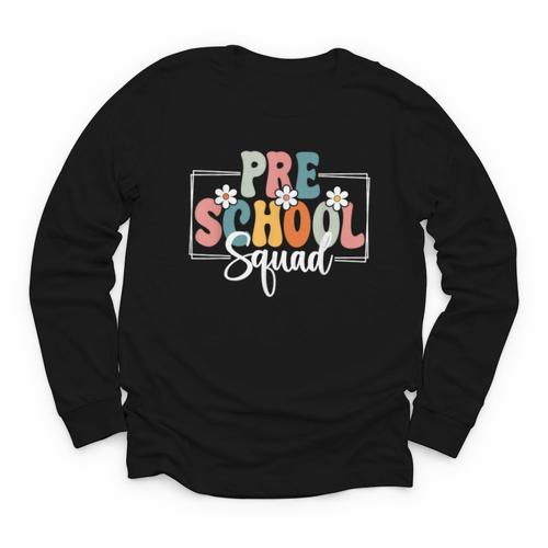 Preschool Squad Back To School Preschool Crew Youth Long Sleeve Tee - Savourry