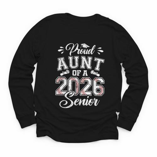 Proud Aunt Of A 2026 Senior Baseball Graduate Youth Long Sleeve Tee - Sportilla