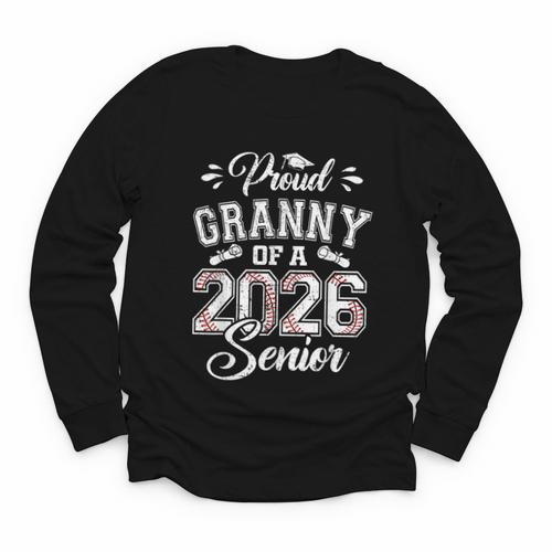 Proud Granny Of A 2026 Senior Baseball Graduate Youth Long Sleeve Tee - Sportilla