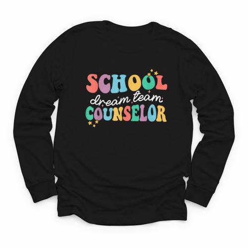 School Counselor Dream Squad Team Back To School Counseling Youth Long Sleeve Tee - Savourry
