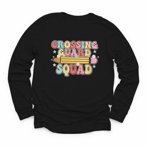 School Crossing Guard Retro Back To School Cool Appreciation Youth Long Sleeve Tee - Savourry