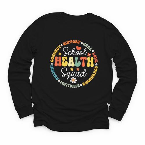 School Health Squad Back To School Nurse Squad Youth Long Sleeve Tee - Savourry