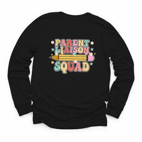 School Parent Liaison Squad Retro Back To School Youth Long Sleeve Tee - Savourry