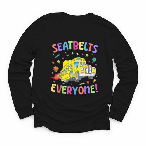 Seatbelt School Bus Driver Everyone Back To School Youth Long Sleeve Tee - Savourry
