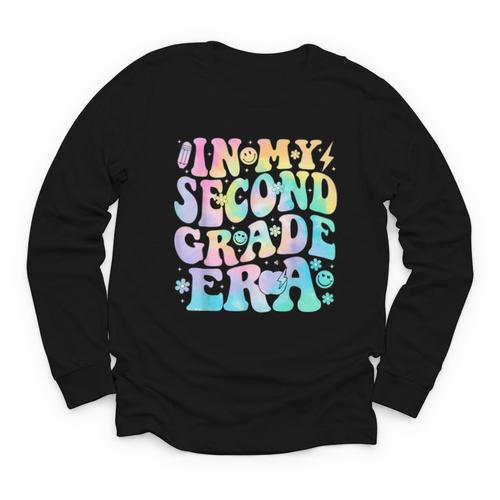 In My Second Grade Era Girl Tie Dye 2nd Grade Back To School Youth Long Sleeve Tee - Savourry