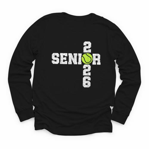 Senior Class Of 2026 Tennis Seniors Back To School 2026 Youth Long Sleeve Tee - Savourry