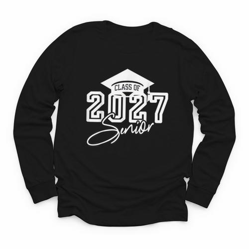 Senior Class Of 2027 Back To School Graduate Senior Year 27 Youth Long Sleeve Tee - Savourry
