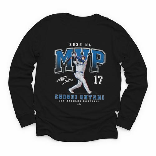 Shohei Ohtani 2025 NL MVP Los Angeles Baseball MLBPA Youth Long Sleeve Tee - Sportilla