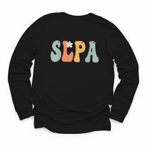 SLPA Groovy Women Appreciation Day Hello Back To School Youth Long Sleeve Tee - Savourry