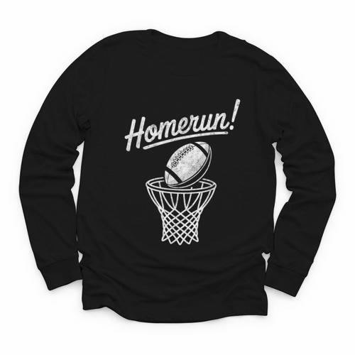 Sports Homerun Football Basketball Baseball Joke Tee Youth Long Sleeve Tee - Sportilla
