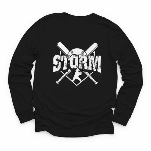 Storm Baseball Back To School Spirit Youth Long Sleeve Tee - Savourry
