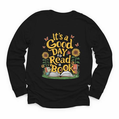 Student It's A Good Day To Read a Book Back To School Youth Long Sleeve Tee - Savourry