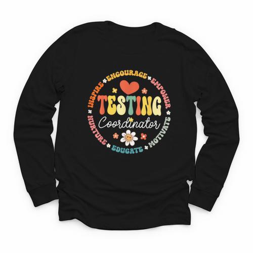 Testing Coordinator Appreciation Week Back To School Youth Long Sleeve Tee - Savourry