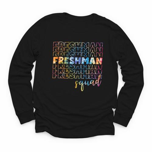 Tie Dye Freshman Squad 9th Grade Back To School High School Youth Long Sleeve Tee - Savourry
