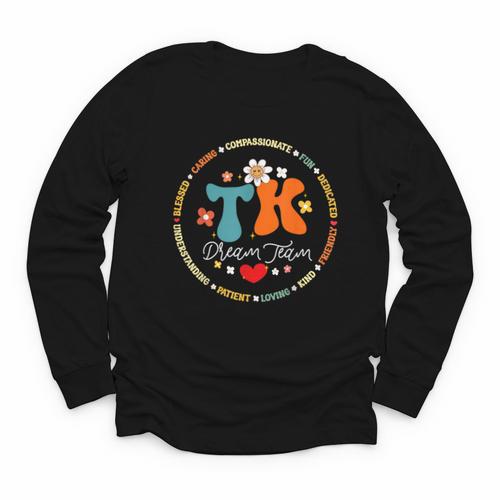 TK Dream Team Squad Transitional-Kindergarten Back To School Youth Long Sleeve Tee - Savourry