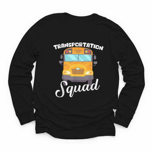 Transportation Squad Back To School Bus Driver Monitor Aide Youth Long Sleeve Tee - Savourry