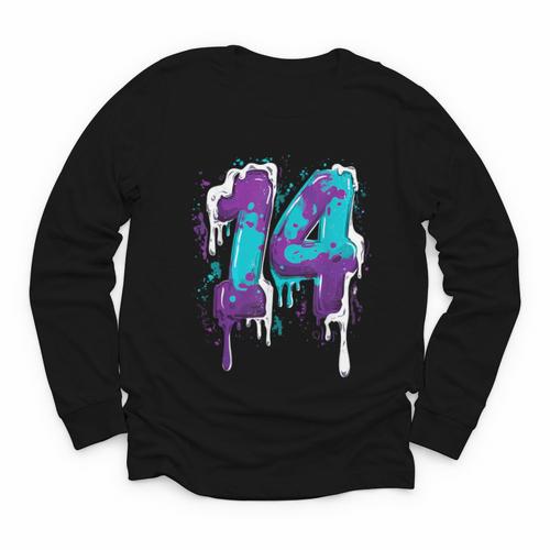 Vintage Baseball 14 Number Youth Long Sleeve Tee - Sportilla