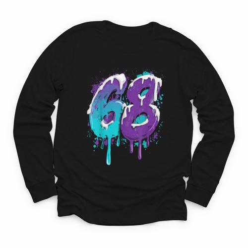 Vintage Baseball 68 Number Youth Long Sleeve Tee - Sportilla