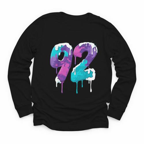 Vintage Baseball 92 Number Youth Long Sleeve Tee - Sportilla