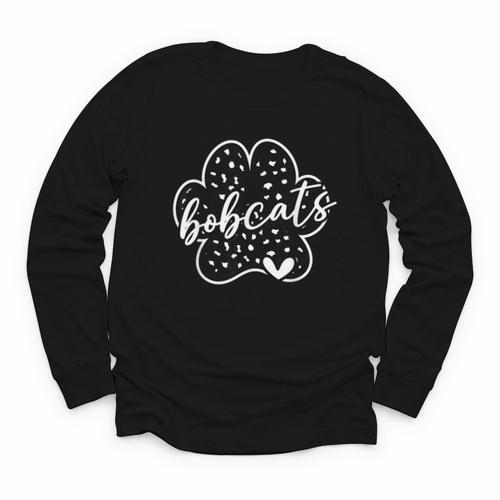 Vintage Bobcats Team Pride School Spirit Back To School Youth Long Sleeve Tee - Savourry