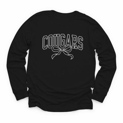 Vintage Cougars Back To School Team Spirit Youth Long Sleeve Tee - Savourry