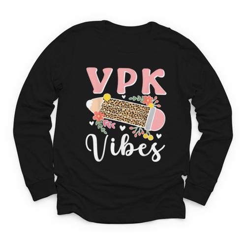 VPK Vibes First Day Of VPK Back To School Youth Long Sleeve Tee - Savourry