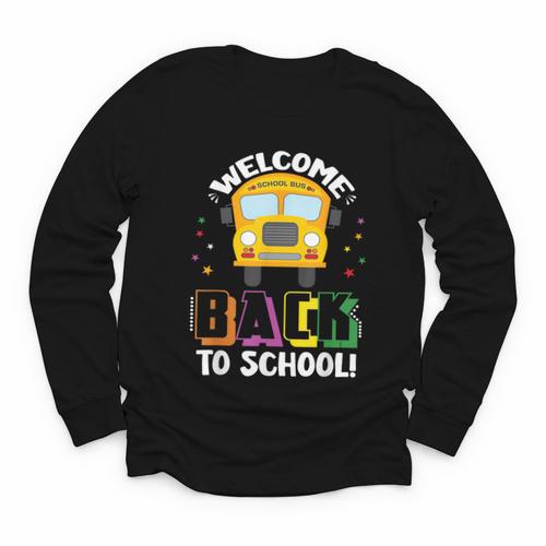 Welcome Back To School Bus Driver First Day Of School Youth Long Sleeve Tee - Savourry